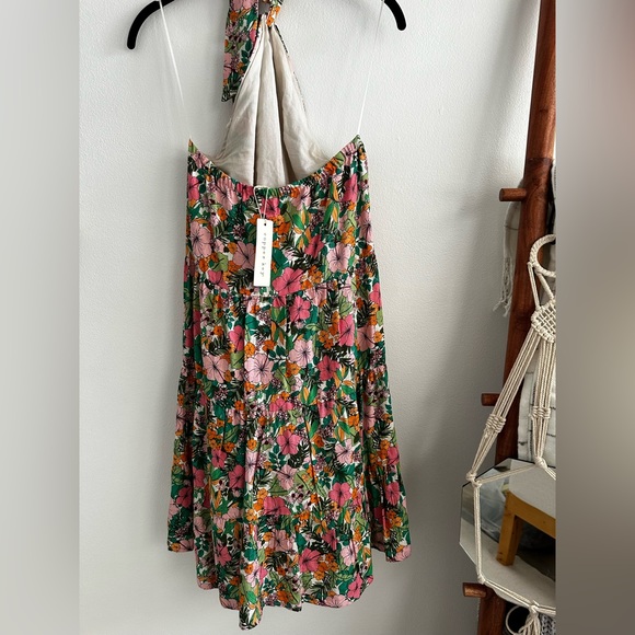 NWT boho cotton tropical floral cotton dress - Picture 5 of 8